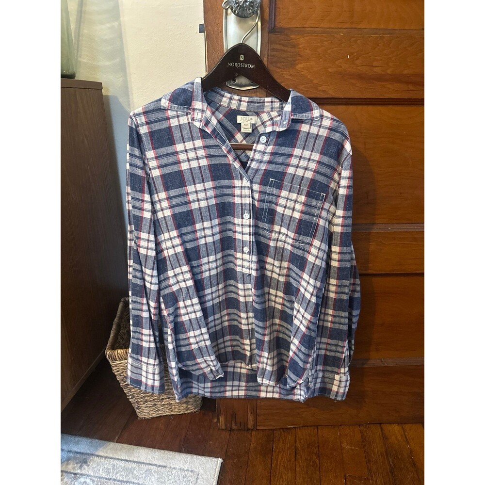 J crew plaid top - xxs